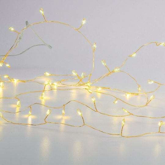 50 Lights LED 2.8m. Warm White Battery in String 1pcs