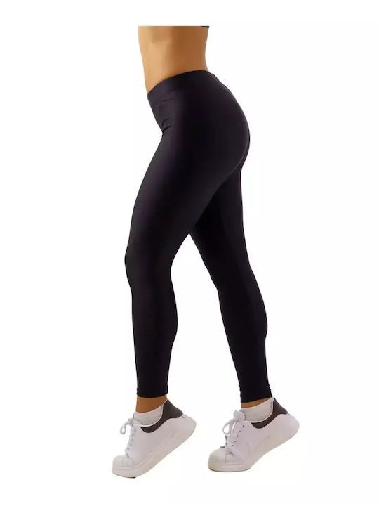 Power Shinny Damen Leggings Schwarz