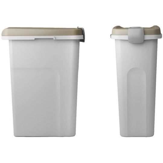 Stefanplast Cibo Plastic Food Storage Container for Dog & Cat 25lt 51cm in White Color