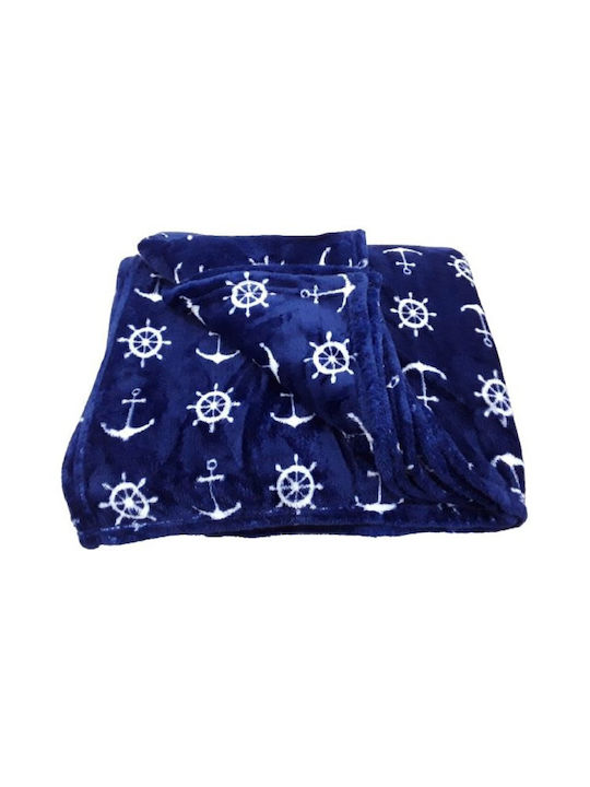 Carbotex Κουβέρτα Fleece Μπλε 200x150εκ.