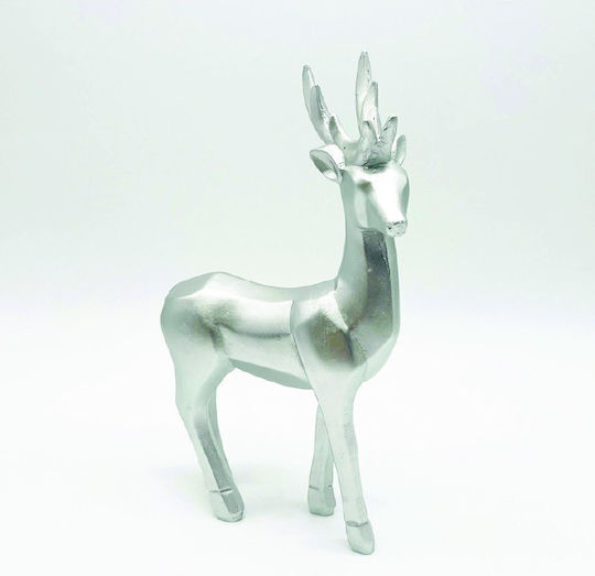Aca Weihnachtliche Kunststoff Figur Hirsche Silber Höhe 25cm
