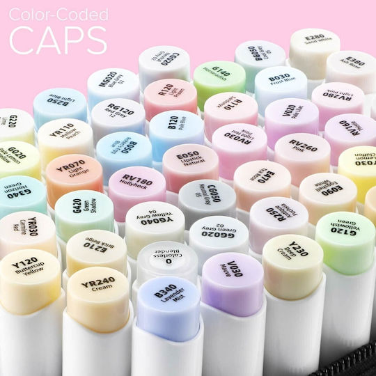 Ohuhu Honolulu Drawing Markers 3mm with Double Tip Set 12 Colours