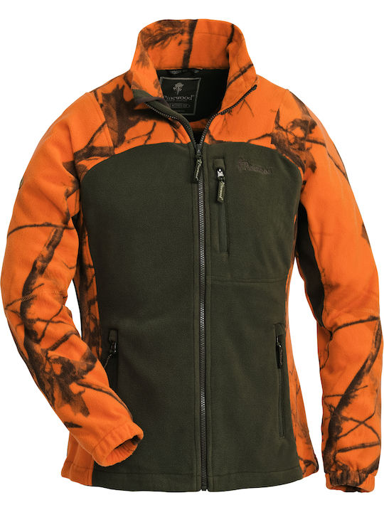 Pinewood Oviken Hunting Cardigan Fleece Orange