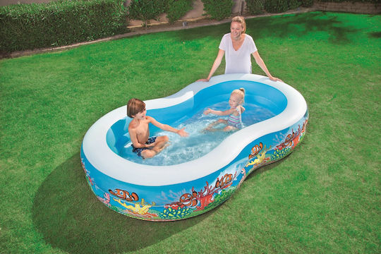 Bestway Children's Swimming Pool PVC 544L Inflatable 262x157x46cm Blue Bottom
