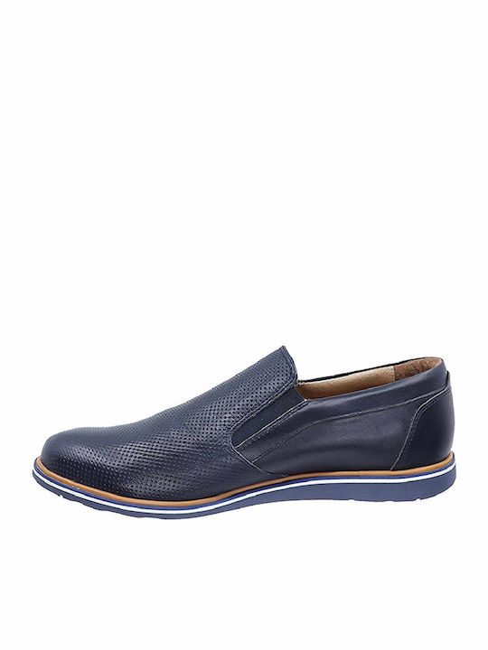 Leder Herren Freizeitschuhe Anatomisch Blau