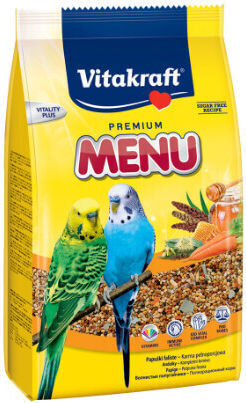 Vitakraft Premium Menu Vogelfutter für Wellensittiche mit Honig 500gr