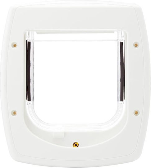 Ferplast Swing 3 Door Dog & Cat 22.5x5x25.2cm made of Plastic in White Color 22.5 x 25.2 x 25.2cm