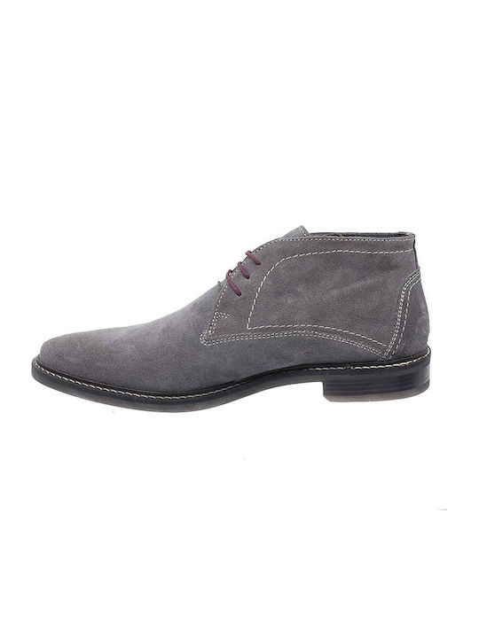 Leather Gray Men's Boots