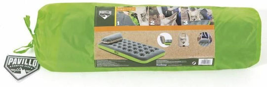 Bestway Inflatable Sleeping Mattress Single with Built-in Pump Roll & Relax 188x99x22εκ. Green