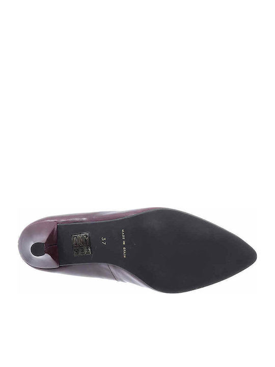 Leder Pumps Burgundisch