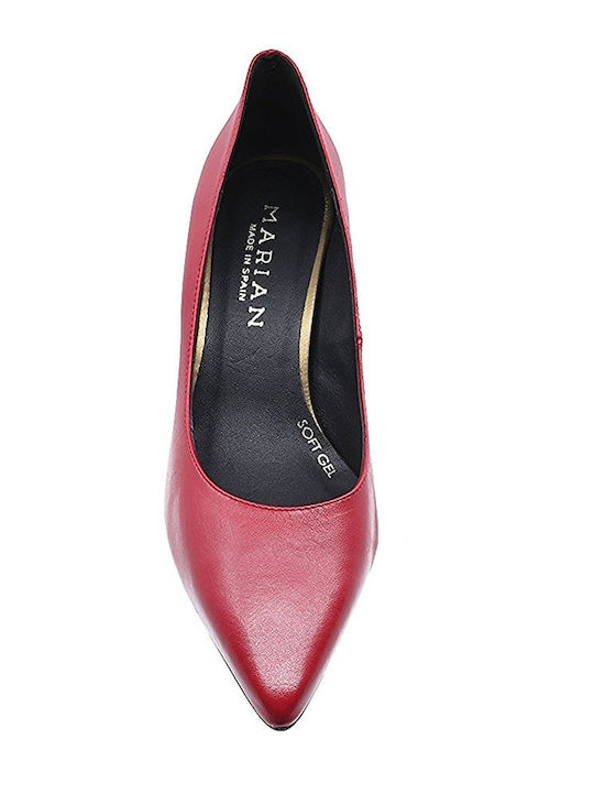 Leder Pumps Rot