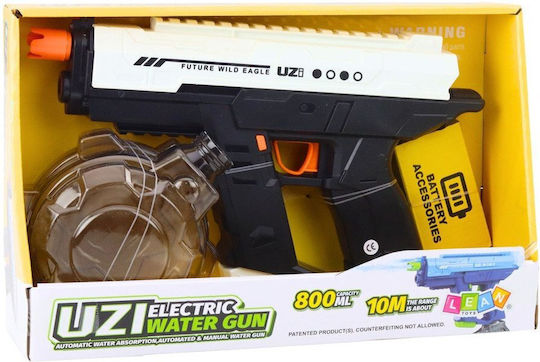 Automatic Electric Water Gun 10m Black White 800ml Lean Toys