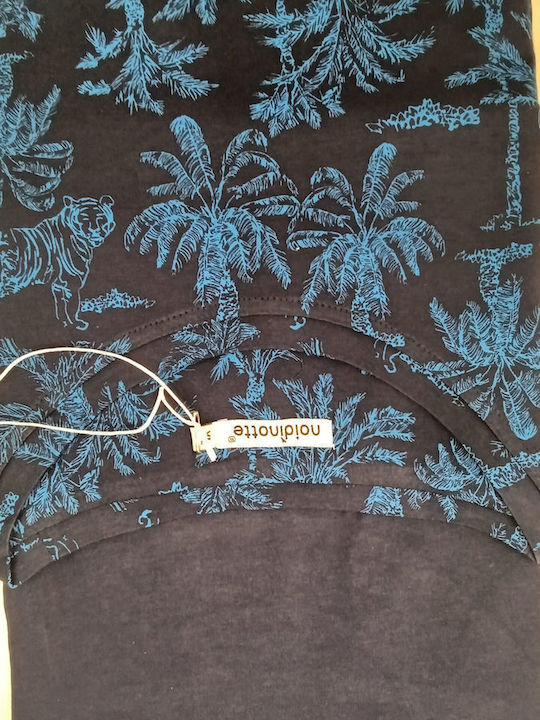 Noidinotte Καλοκαιρινή Ανδρική Πιτζάμα Βαμβακερή Dark Blue