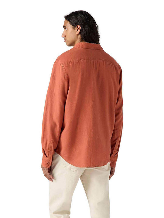 Sunset 1 Pocket Standard Cu mânecă lungă In Cămașă Terracotta