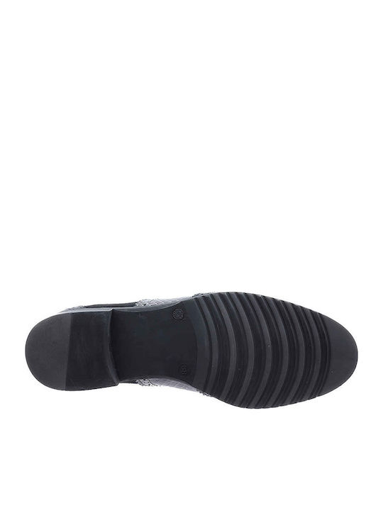 Women's Patent Leather Oxford Shoes Black
