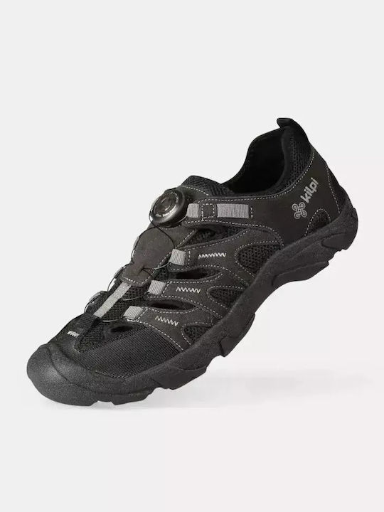Leder Herrensandalen in Schwarz Farbe