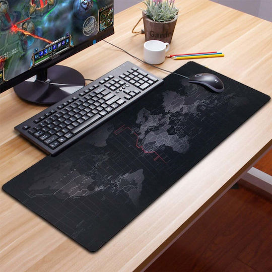 Padea Pentru Mouse Gaming Design Hartă Mondială XXL (800mm) Neagră ED026