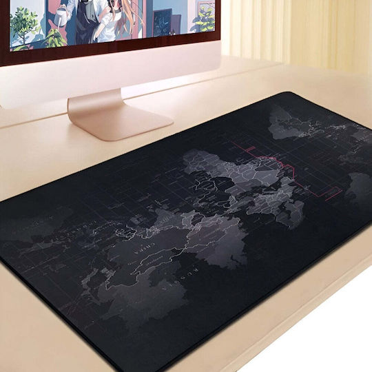 Padea Pentru Mouse Gaming Design Hartă Mondială XXL (800mm) Neagră ED026