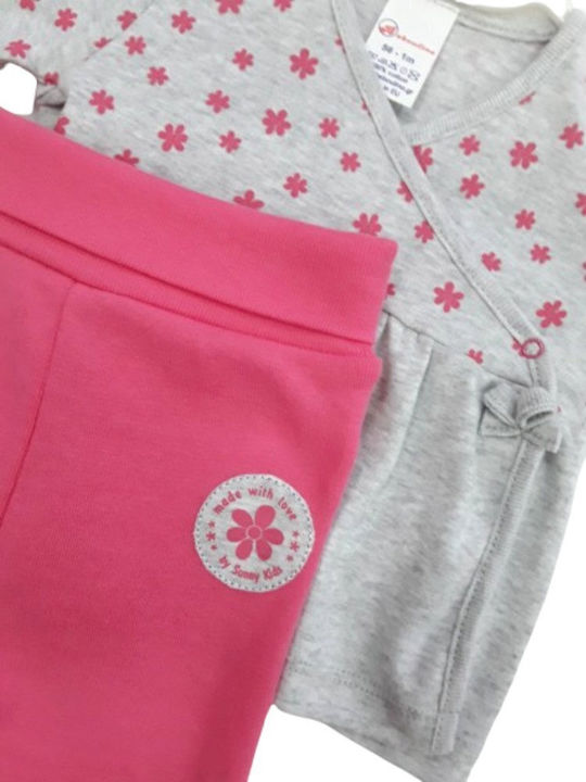 Set pentru copii cu pantaloni Iarnă 2buc Gri