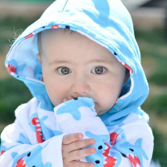 Zoocchini Poncho de Plajă UPF50+ Rechin 0-24 Luni Zoo12311