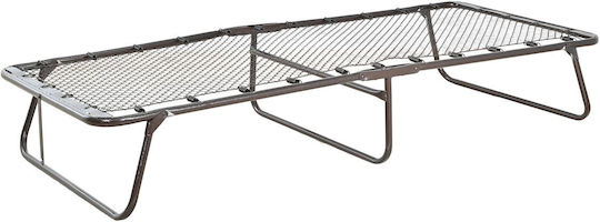 Klappbett mit Matratze 6cm Einzel Schwarz 180x80cm