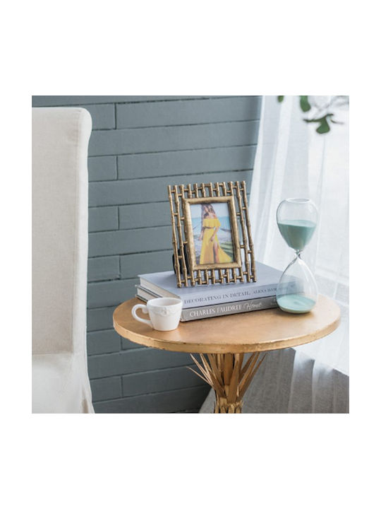 Artekko Decorative Hourglass In Light Blue Color 9x9x25.5cm. Office Hourglass Decoration from Glass 9x9x25.5cm in Light Blue color
