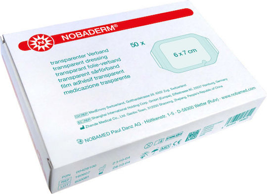 Transparent Waterproof Plasters Nobaderm 6 x 7cm 1 Piece