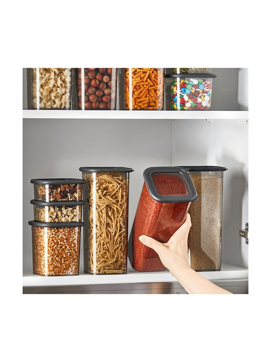 Viosarp Vase General Use with Lid Plastic Transparent 1800ml