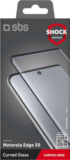 SBS Full Face Tempered Glass Black (Motorola Edge 50)