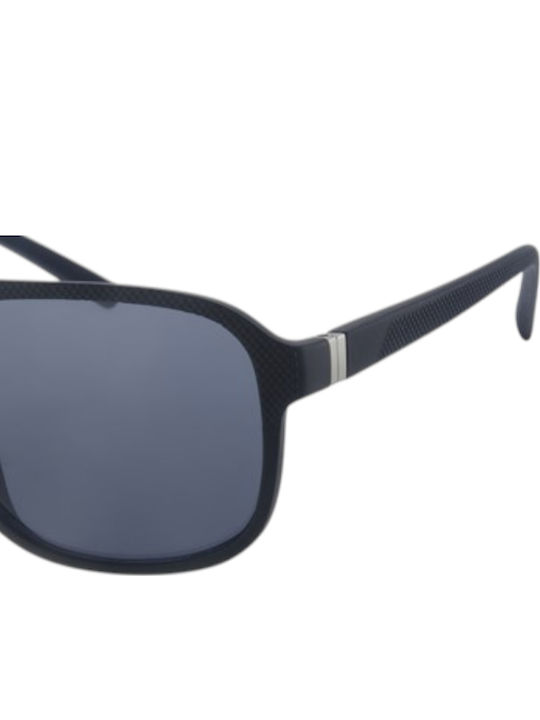 Paolo Moss Men's Sunglasses with Black Plastic Frame and Gray Lens 2013021651