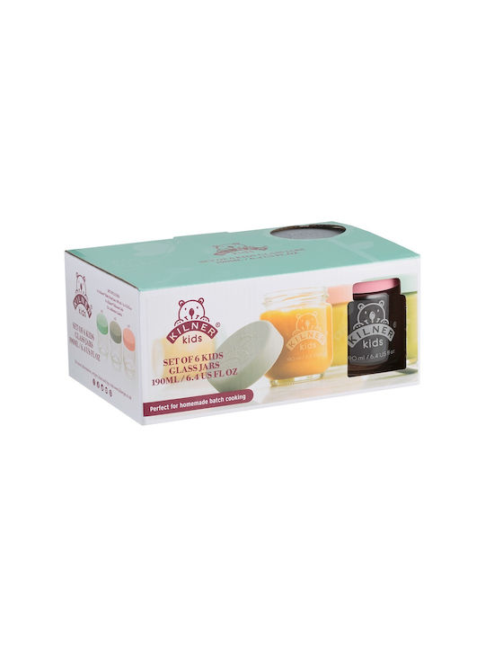 KIlner Set 6Stück Gläser Allgemeine Verwendung mit Deckel Glas Transparent 190ml