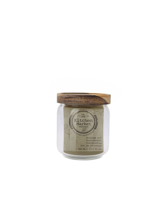 Excellent Houseware Βάζο Γενικής Χρήσης με Καπάκι Γυάλινο Διάφανο 400ml