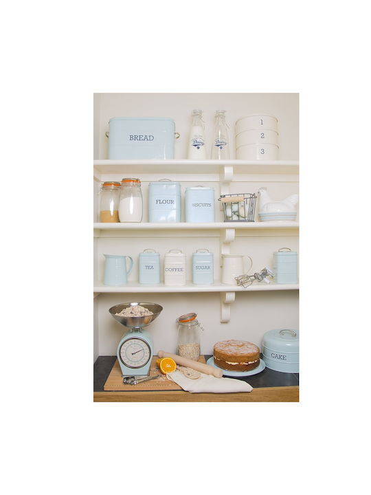 Kitchen Craft Living Nostalgia Vase Coffee with Lid Metallic Light Blue 11x11cm