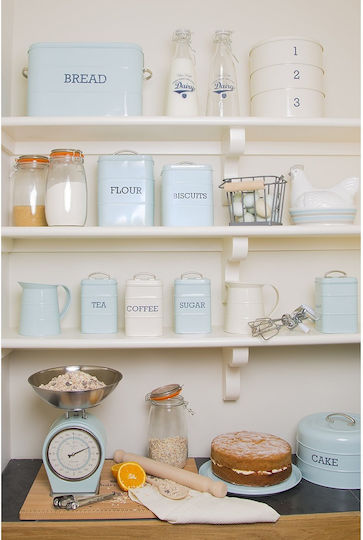 Kitchen Craft Living Nostalgia Vase Kaffee mit Deckel Metallisch Light Blue 11x11cm
