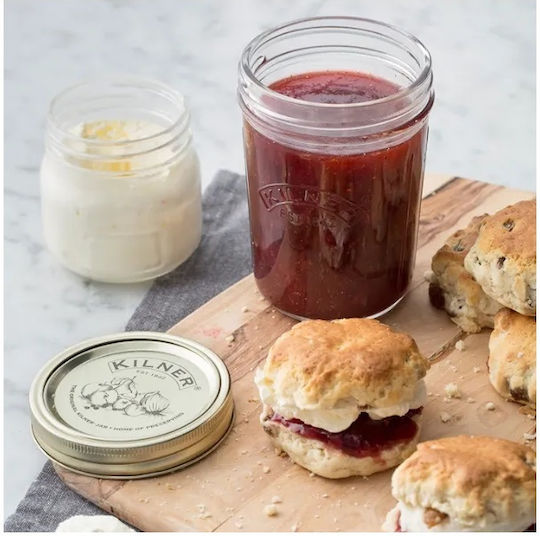KIlner Комплект 12 Бройки Вази За Обща Употреба С Капак Стъклени Златисти 9.5x9.5x9.5см 12 Бройки