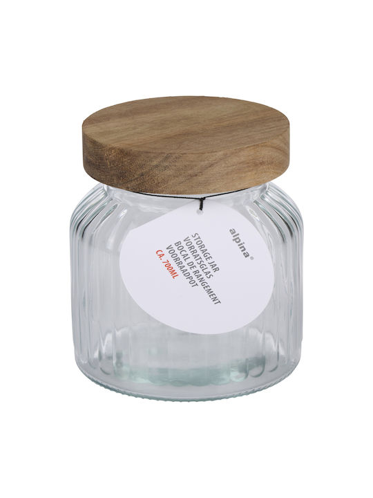 Alpina Appliances Allgemeine Verwendung Glasvase mit Deckel Transparent 700ml 1 Stück