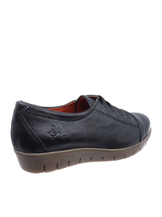Γυναικεία Slip-On Δερμάτινα Μαύρα