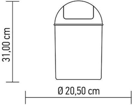Cyclops Waste Bin White 7L Cyclops Waste Bin White 7L