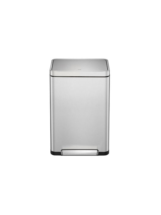 Eko Coș De Gunoi X-Cube VB 936845 Din Oțel Inoxidabil Cu Pedală Argintiu Mat 45lt