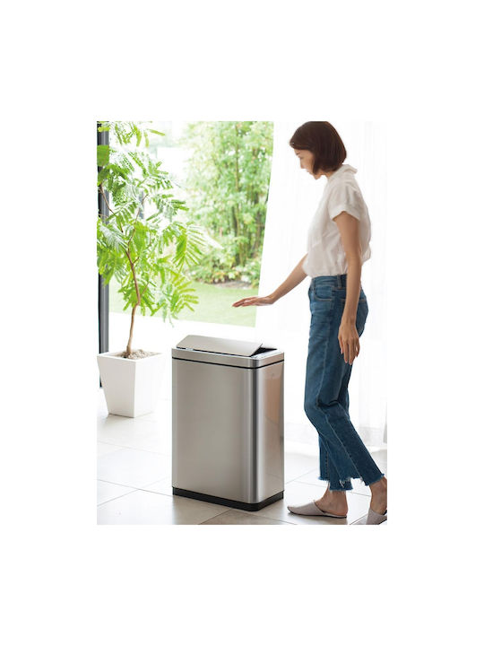 Eko Phantom Coș de Gunoi din Oțel Inoxidabil Silver Matt 45lt 1buc