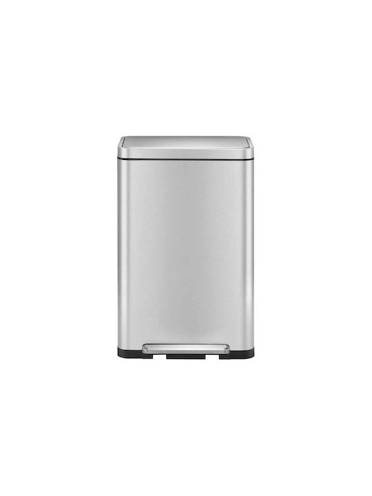 Eko X-cube Kitchen Кошче Отпадъци от Неръждаема стомана с Педал Сив 30лт 1бр
