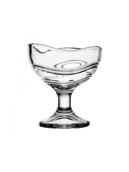 Bormioli Rocco Acapulco Ice Cream Serving Bowl Round Glass Transparent with Diameter 9.5cm