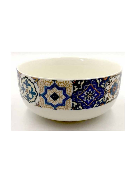 Homestyle Patchwork Μπωλ Σερβιρίσματος Στρογγυλό από Πορσελάνη Μπλε με Διάμετρο 14.5εκ. 6τμχ