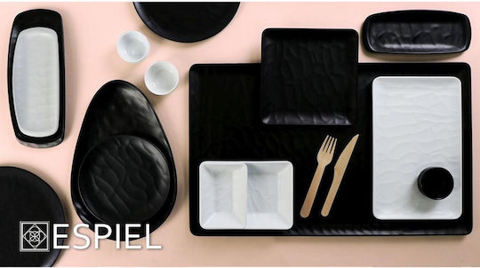 Espiel Wavy Matte Μπωλ Σερβιρίσματος Τετράγωνο από Μελαμίνη Μαύρο 13.5x13.5εκ. Espiel Wavy Matte Μπωλ Σερβιρίσματος Τετράγωνο από Μελαμίνη Μαύρο 13.5x13.5εκ.
