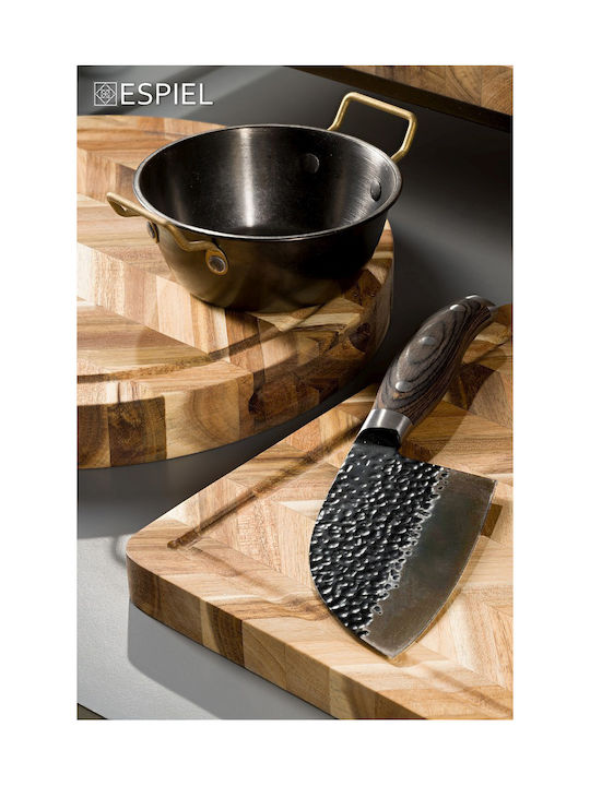 Espiel Snow Servierschüssel Rund Metall Schwarz mit Durchmesser 13cm