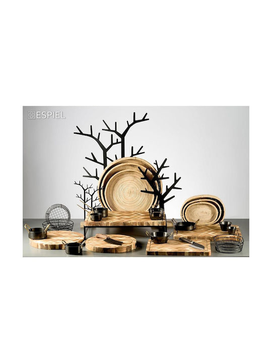 Espiel Snow Dip Serving Bowl Round Metal Black with Diameter 6.3cm