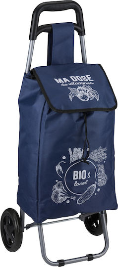 Shopping Trolley Blue 91x34x26cm