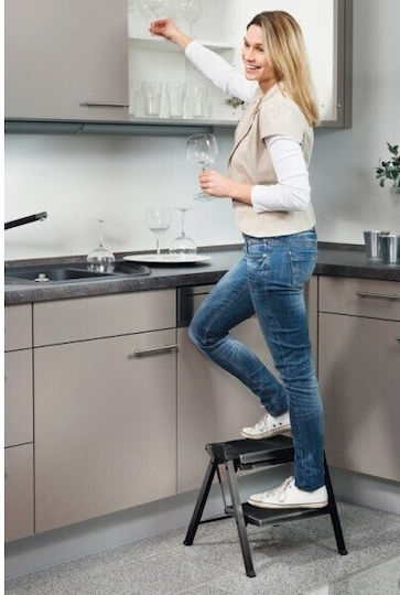 Step Stool Built-In Base Hailo Stepfix Anthracite 234-50504310ha 234-50504319ha