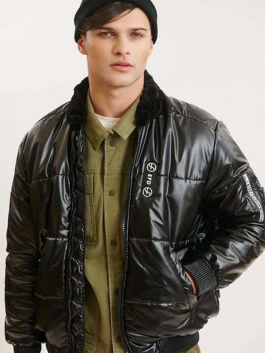 Winter Jacke Bomber Wasserdicht und Winddicht Schwarz