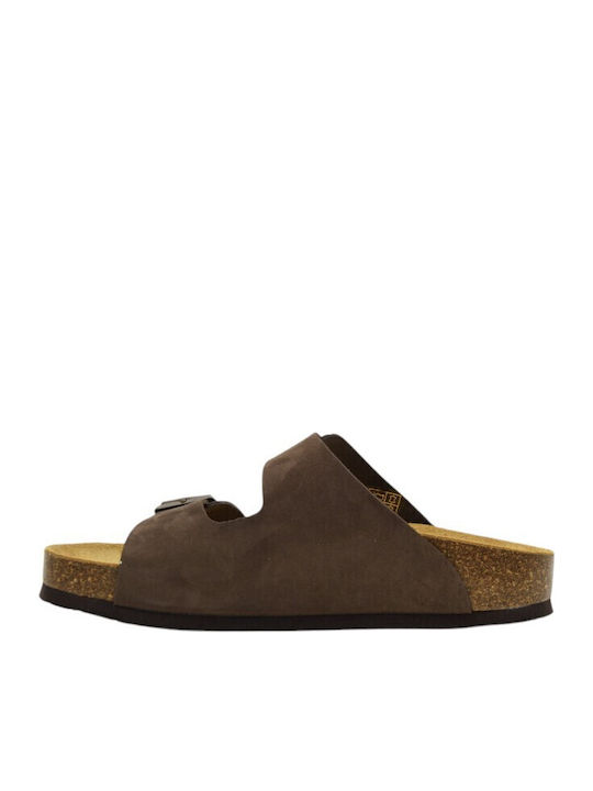 Cp Beta Leder Flache Sandalen für Damen Braun